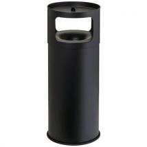 Cendrier Corbeille Avec Tête Étouffoir - 90 L - Noir