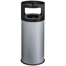 Medial - Cendrier Corbeille Gris 90L avec Tête Étouffoir - Acier Époxy - Extérieur