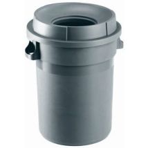 Medial - Conteneur Poubelle 80L Gris Polypropylène - Ouverture Fente - Intérieur/Extérieur