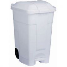 Conteneur Mobile À Pédale 70 L - Blanc