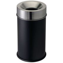 Medial - Corbeille anti-feu Grisù Vip 50 L - Métal Acier Noir/Argent - Sécurité Incendie Intérieur/Extérieur