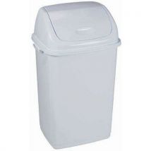 Poubelle D'extérieur À Couvercle Basculant Rif Basic - Blanc - 50 L