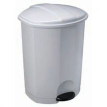Poubelle À Pédale Esa Polypropylène - Blanc - 5 L