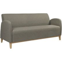 GGI - Canapé 3 places Marsan gris chiné - Pieds hêtre - Polyester - Confort & Design - 167cm