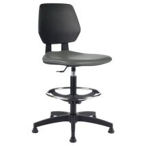 GGI - Siège haut Tyka Gris Réglable - Repose-pieds - Mousse - M1 - Mobilier d'atelier