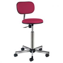 Siège Laboratoire Sur Roulettes Assise Galette Fuchsia