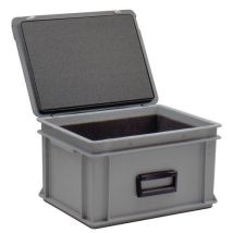 UTZ - Mallette Rako 60L 600x400x340mm Gris avec Mousse - Polyéthylène Haute Densité - Idéal Transport Entrepôt