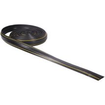Manutan Expert - Passage de câbles PVC Noir/Jaune - 3m - 8,05x1,84cm - Charge 200kg - 3 canaux