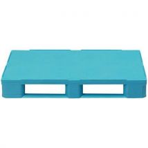 Palette Plastique 800x1200 Bleu + Rebord - 3 Semelles