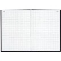 Registre 297x210 Quadrillé 200 Pages Foliotées - Noir Toilé