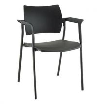 Chaise Avec Accoudoirs Noir Ass. L:46.6 Cm Ass. H:46 Cm