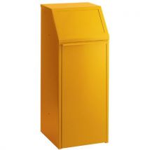 Var - Poubelle de tri extérieur 68 L Jaune - Métal Galvanisé - Station de tri agroalimentaire - Usage Atelier Chantier Collectivité