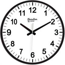 Horloge Analogique Murale À Quartz Ø 33 Cm Noir - Manutan