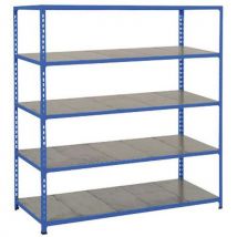 Rayonnage Rapid 2 5 Tablettes Metal 1980x1220x305 Bleu