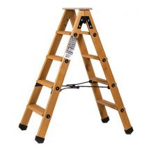 Escabeau Double Accès Bois 2x4 Marches + Tablette