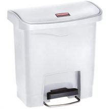 Rubbermaid - Collecteur Slim Jim Step On Front Step plastique 15 L blanc