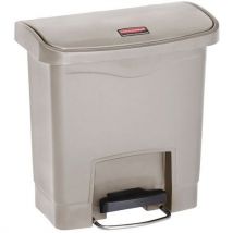 Rubbermaid - Collecteur Slim Jim Step On Front Step Plastique 15 L Beige