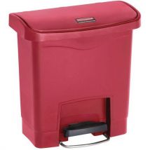 Rubbermaid - Collecteur Slim Jim Step On Front Step Plastique 15 L Rouge