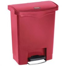 Rubbermaid - Collecteur Slim Jim Step On Front Step Plastique 30 L Rouge