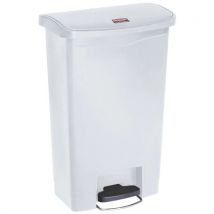 Rubbermaid - Collecteur Slim Jim Step On Front Step plastique 50 L blanc