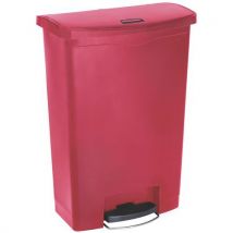 Rubbermaid - Collecteur Slim Jim Step On Front Step Plastique 90 L Rouge