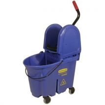 Rubbermaid - Combo Wavebrake À Presse Verticale Bleu