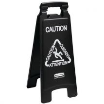 Rubbermaid - Panneau 2 Côtés Message Attention Noir