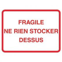 Rouleau Étiquette Fond Blanc 49x68mm "fragile Ne Rien Stocker Dessus"