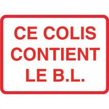 Rouleau Étiquette Fond Blanc 49x68mm "ce Colis Contient Le Bl"