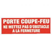 Panneau Adh Rges 330x120 Mm Porte Coupe-feu Pas D'obstacle
