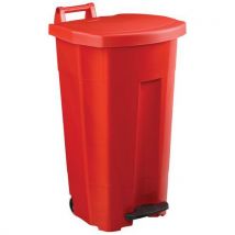 Poubelle 90 L Boogy Mobile À Pedale Rouge Rouge
