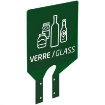 Plaque Tri Verre Fixation Sur Poteau Vert Mousse - Ral 6005