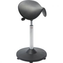 Global Professional Seating - Tabouret Selle Dalton Trumpet - Polyuréthane Noir - Hauteur Réglable 40-53cm - Ergonomique