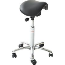 Siège Mini Easy Seat - Imitation cuir Bas avec Roulettes Noires - Global Professional Seating