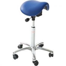 Global Professional Seating - Siège Mini Easy seat Haut - Imitation cuir Bleu - Réglable 65-91cm - 110kg max