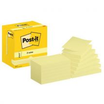 Post-it - 12 Z-Notes Post-it 76 x 127 mm 12 blocs jaune- Post-it