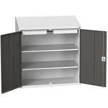 Bott - Armoire-pupitre Atelier Acier Gris Clair Anthracite 2 Tiroirs 2 Portes - 1050x550x1130mm - Contrôle Qualité