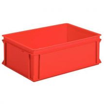 Bac 20l Parois Pleines Rouge Lxlxh = 4 00x300x220mm