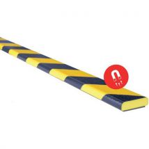 Profilés Flexibles Magnétiques Noir / Jaune. Type F 10x1 M