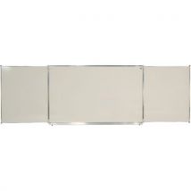 Tableau Triptyque Classic Émail Blanc Feutre 120x240 Fermé Ouvert 120x480