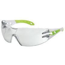 Uvex - Lunettes de protection Pheos S - Blanc/Vert - Antirayures, antibuée, anti-UV - Polycarbonate
