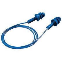 Uvex - Bouchons d'oreille réutilisables détectables Whisper+ Detec - 27 dB - Protection auditive EPI bleu