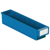 Bac D'étagère Bleu Étiquette Incluse Sans Séparation