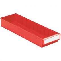 Bac D'étagère Rouge Étiquette Incluse Sans Séparation