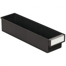 Bac D'étagère Noir Esd Étiquette Incluse Sans Séparation