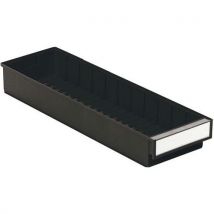 Bac D'étagère Noir Esd Étiquette Incluse Sans Séparation