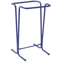 Support Sac Poubelle Fixe 100-110 Litres Tube Acier Bleu
