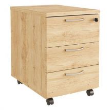 Caisson Mobile Bois 3 Tiroirs Chêne Vieilli