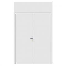 Porte Double Battante Pleine Mélaminée H. 25 30 Mm Blanc