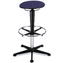 Tabouret D'atelier Piétement Acier Sur Patins
